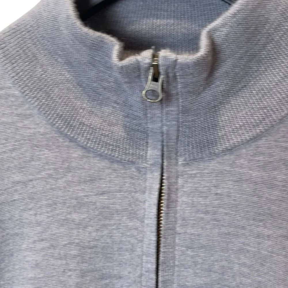 J.Crew Men's M Sweater Merino Wool Blend Long Sleeve 1/4 Zip Gray Classic Preppy